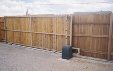 wooden roller gate