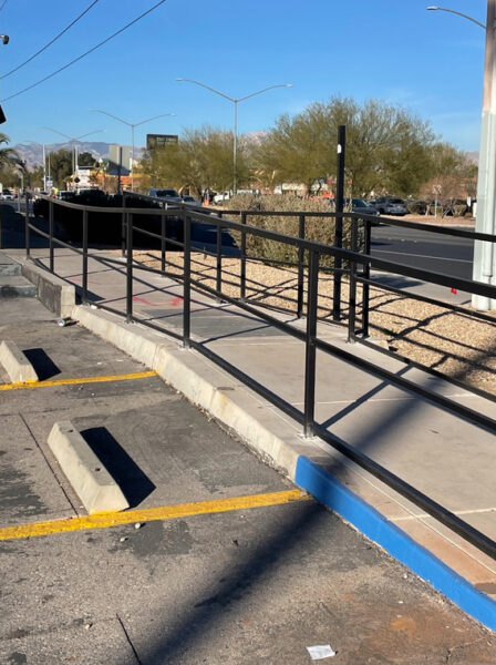 iron handrails for a sidewalk