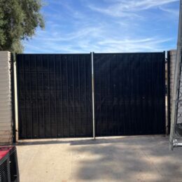iron double swing gate